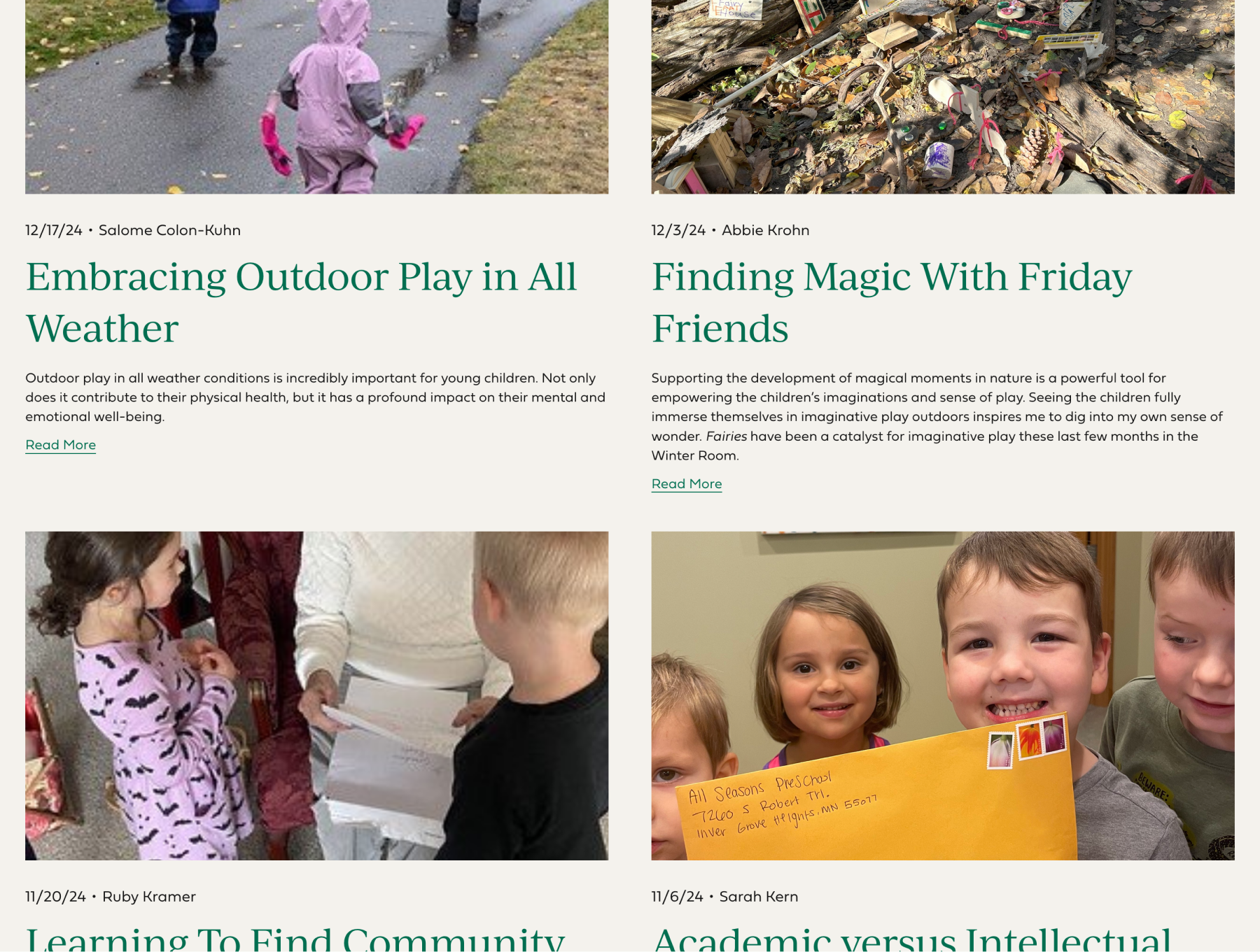 The All Seasons website's blog.