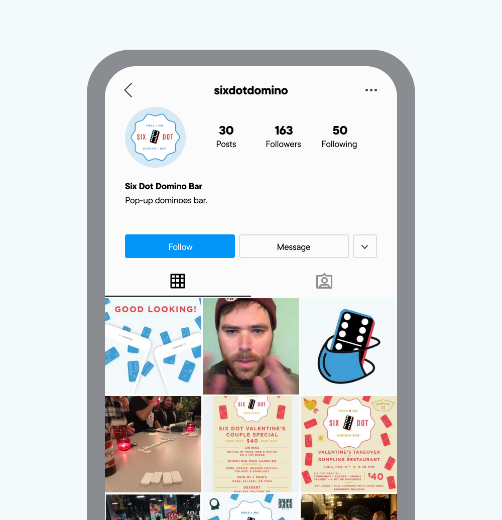 Six Dot's Instagram profile.