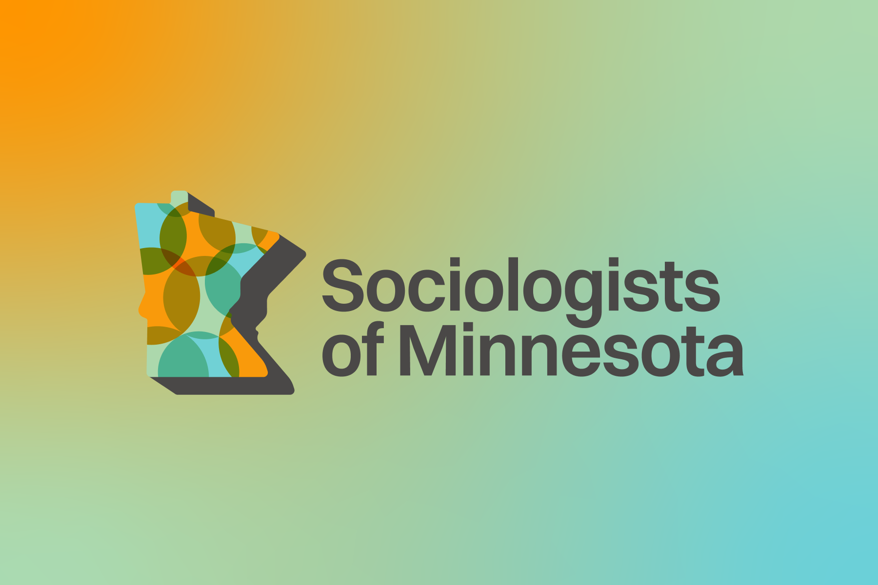 Sociologists of Minnesota logo ontop of a gradient.